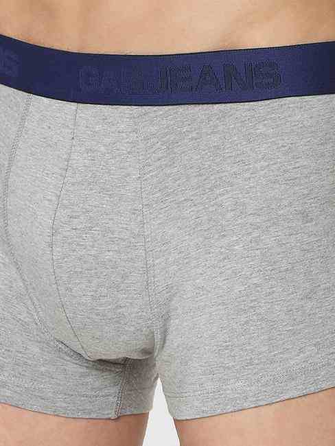 Men's Regular Cotton Trunks - Grey