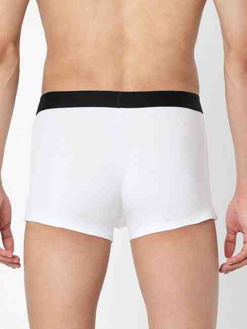 Men's Regular Cotton Trunks - White