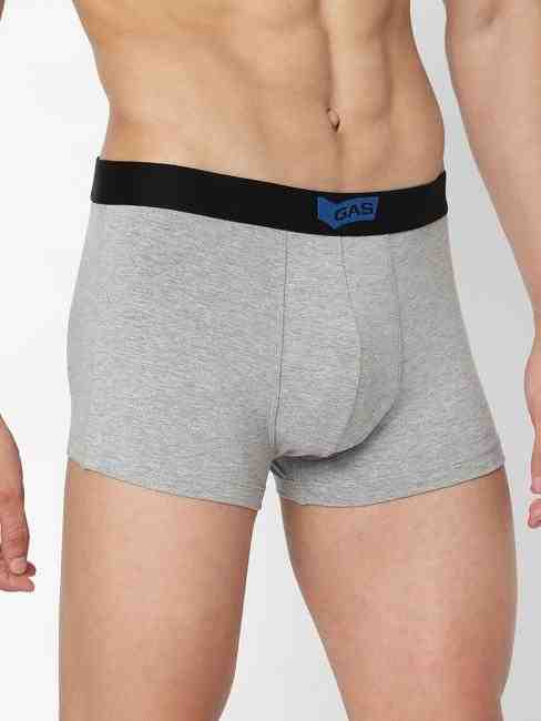 Men's Regular Cotton Trunks - Grey