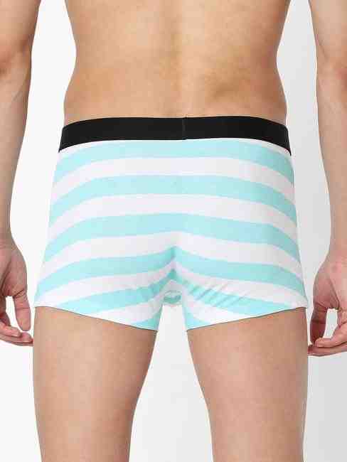 Men's Regular Cotton Trunks - Blue