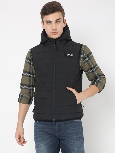 Leo Stitch Quilted Hooded Gilet