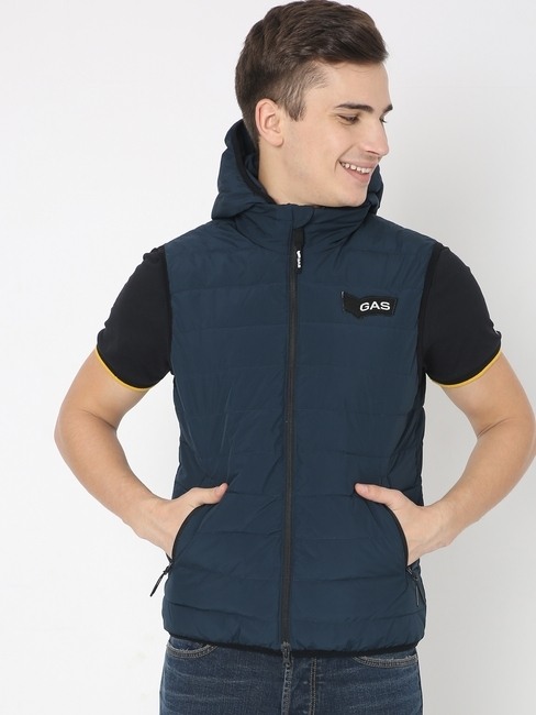 GAS | Leo Stitch Quilted Hooded Gilet