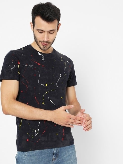 GAS | Splatter Print Crew-Neck T-shirt