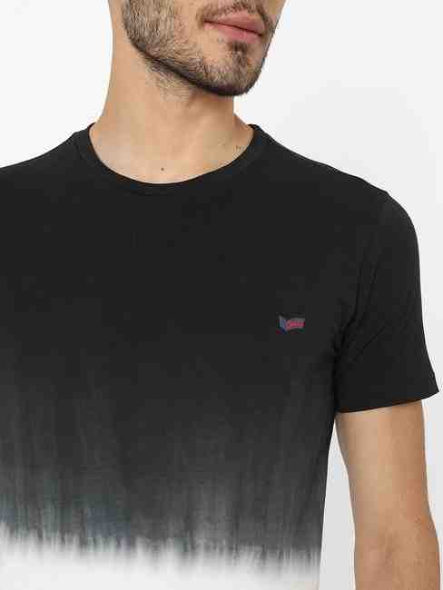 Dip-Dyed Slim Fit Crew-Neck T-shirt