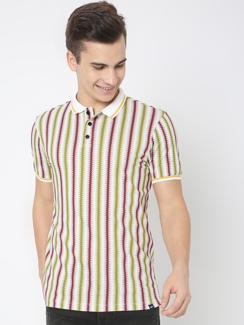 GAS | Striped Slim Fit Polo T-shirt