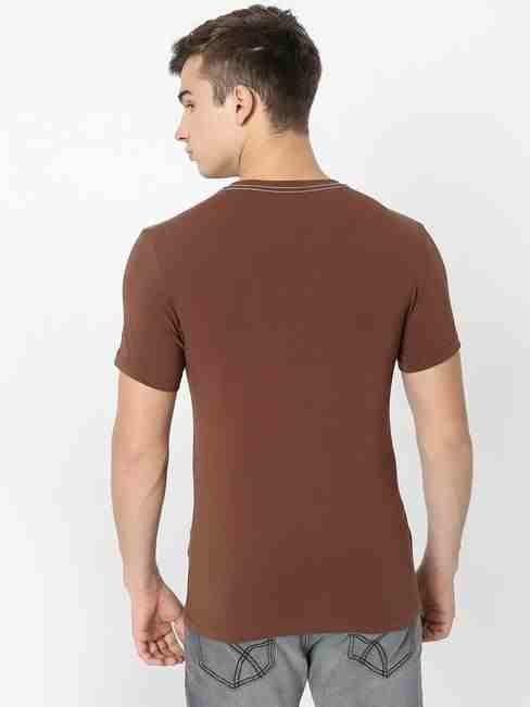 Scuba Angle Slim Fit Crew-Neck T-shirt with Brand Print