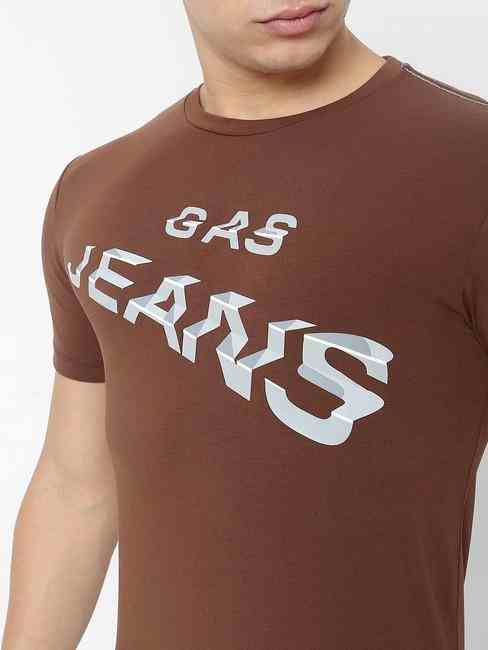 Scuba Angle Slim Fit Crew-Neck T-shirt with Brand Print