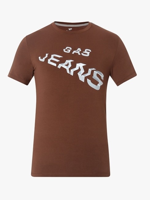 Scuba Angle Slim Fit Crew-Neck T-shirt with Brand Print