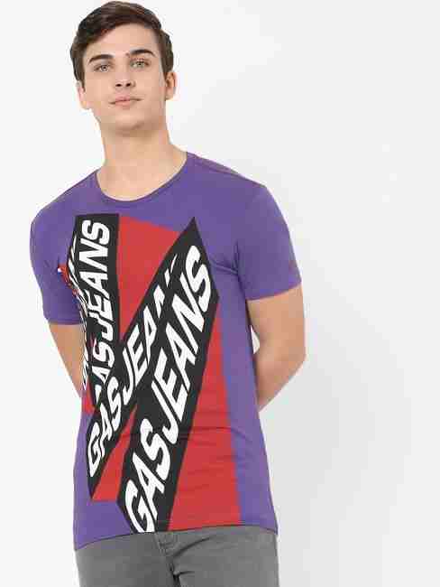 GAS | Typographic Print Slim Fit Crew-Neck T-shirt
