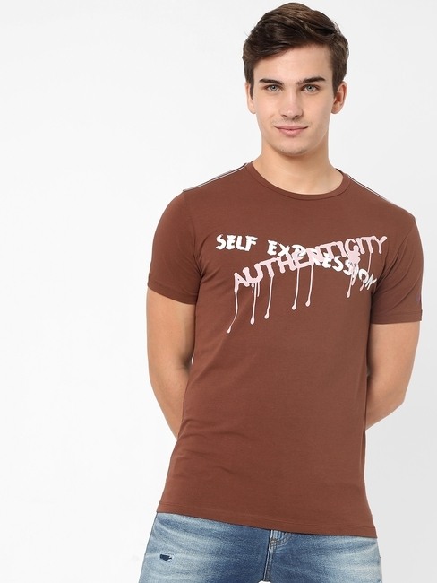 GAS | Typographic Print Slim Fit Crew-Neck T-shirt