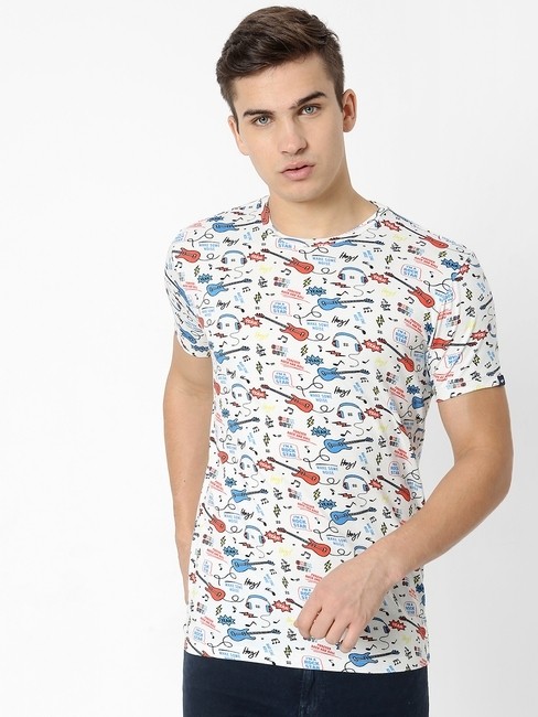 GAS | Conversational Print Slim Fit Crew-Neck T-shirt