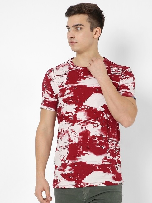 GAS | Printed Slim Fit Crew-Neck T-shirt