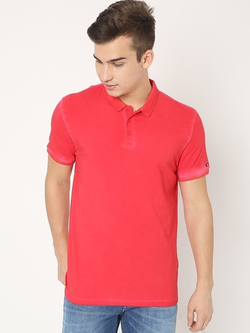 GAS | Washed Slim Fit Polo T-shirt