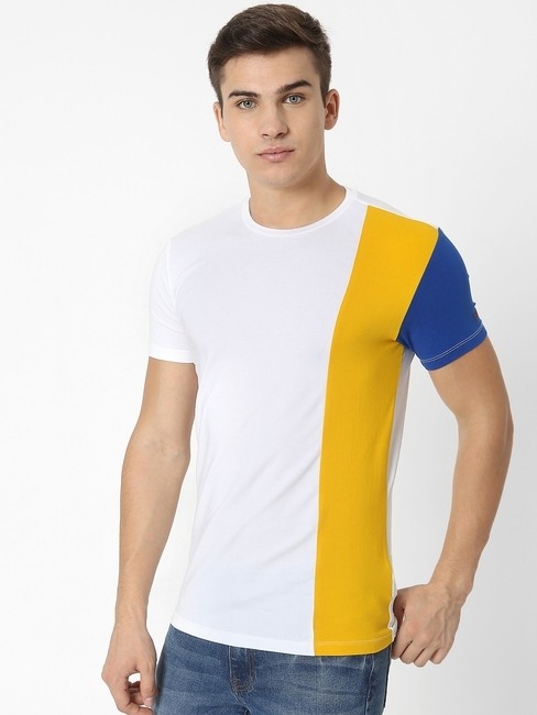 GAS | Colourblock Slim Fit Crew-Neck T-shirt