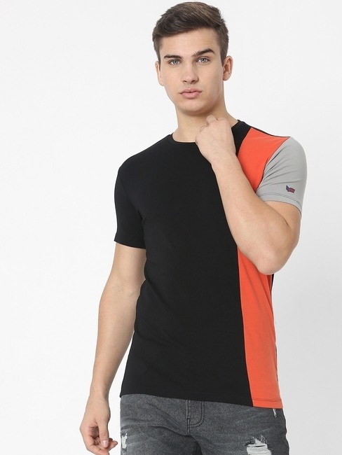 GAS | Colourblock Slim Fit Crew-Neck T-shirt