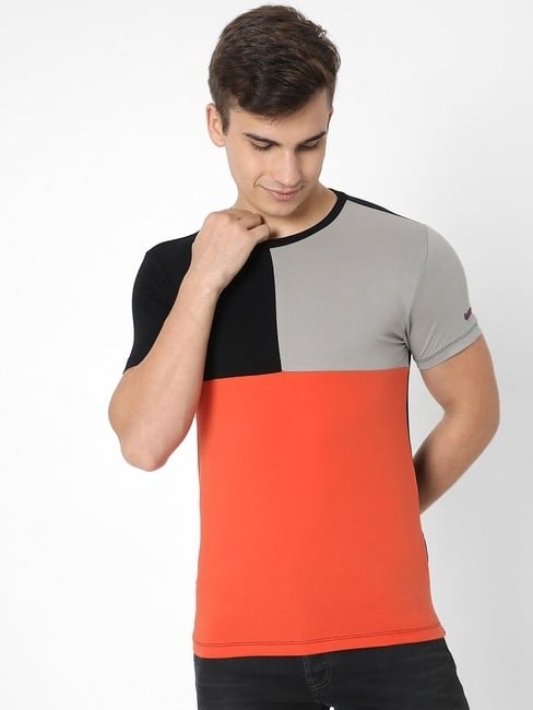 GAS | Colourblock Slim Fit Crew-Neck T-shirt