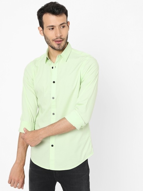 GAS | Slim Fit Shirt with Spread Collar