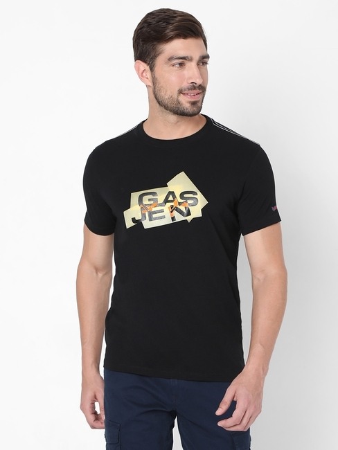 GAS | Logo Print Slim Fit Crew-Neck T-shirt