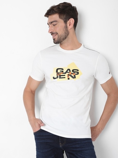 GAS | Logo Print Slim Fit Crew-Neck T-shirt