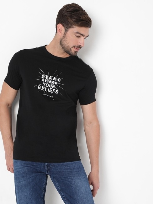 GAS | Typographic Print Slim Fit Crew-Neck T-shirt