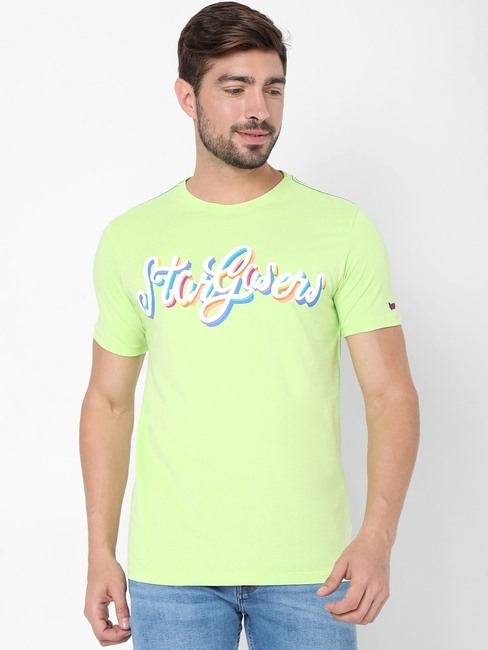 GAS | Typographic Print Slim Fit Crew-Neck T-shirt