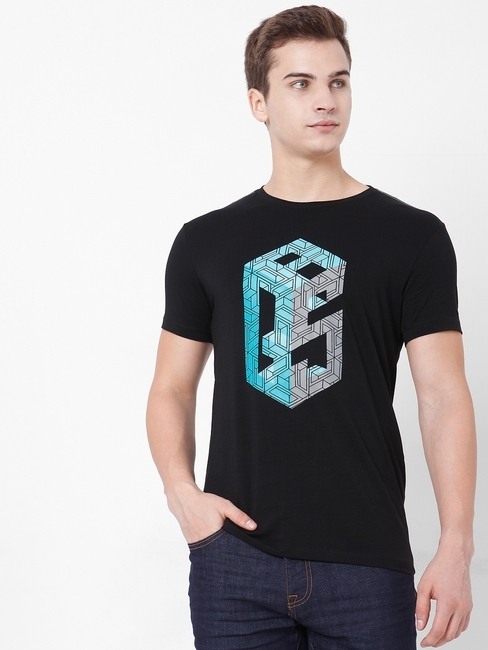 GAS | 3D Logo Print Slim Fit Crew-Neck T-shirt