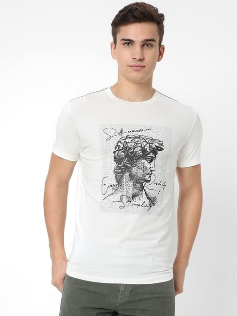 GAS | David Graphic Print Slim Fit Crew-Neck T-shirt