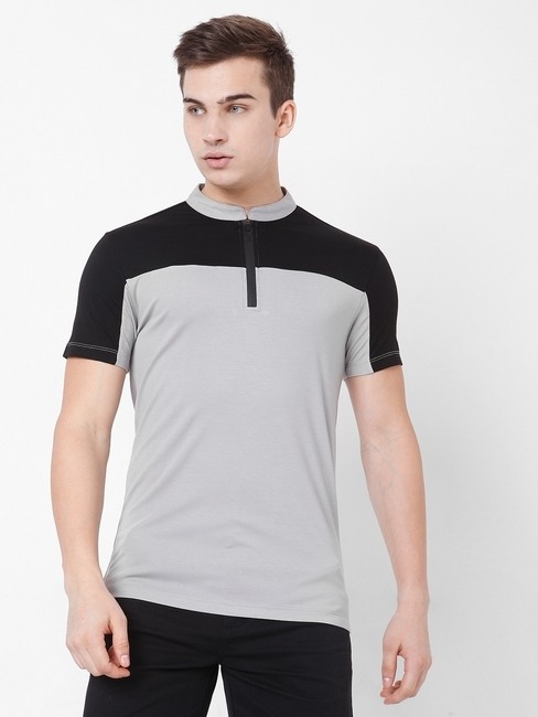 GAS | Slim Fit Polo T-shirt with Cut & Sew Panel