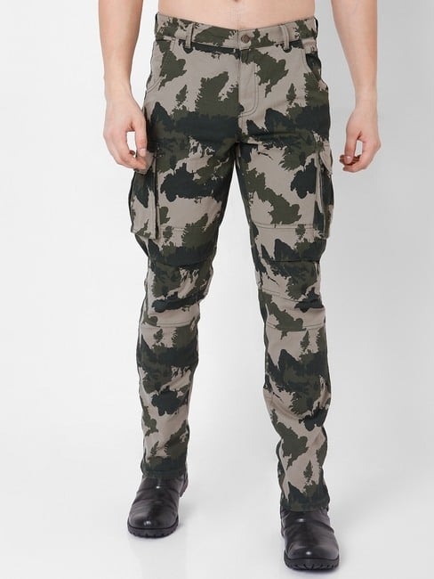 Camo Print Slim Fit Cargos