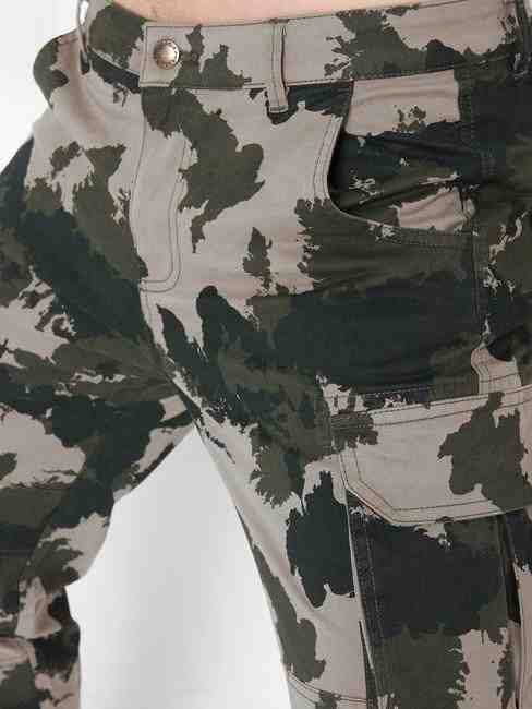 Camo Print Slim Fit Cargos