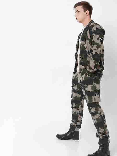 Camo Print Slim Fit Cargos