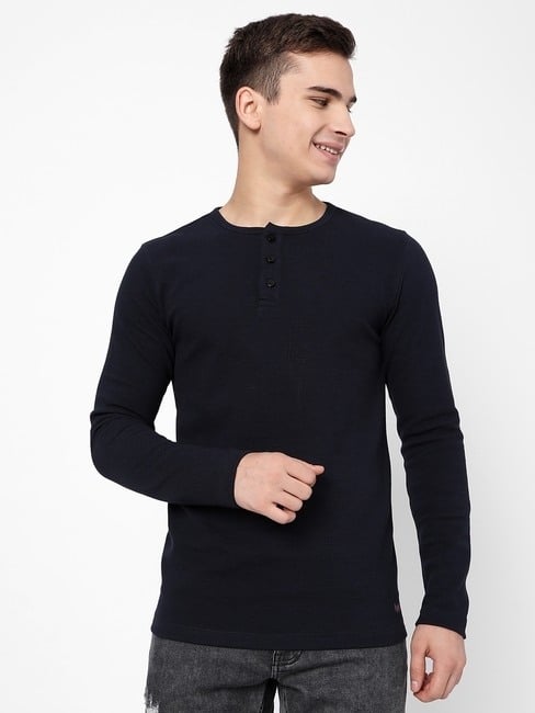 GAS | Waffle Slim Fit Henley T-shirt