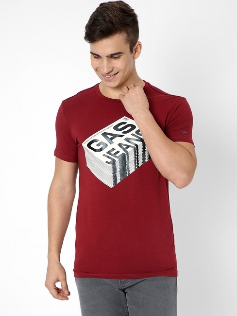 GAS | Scuba Printed Slim Fit Crew-Neck T-shirt