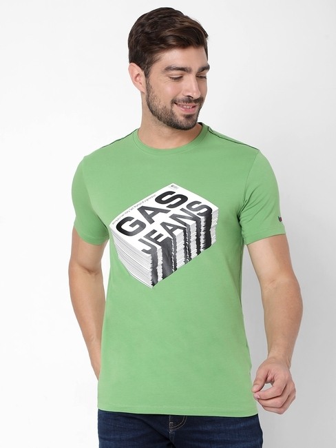 GAS | Scuba Printed Slim Fit Crew-Neck T-shirt