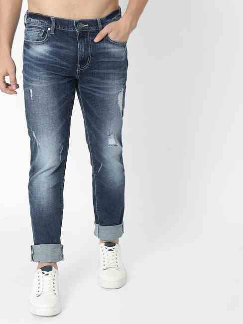 GAS | Toki Washed Distressed Straight Fit Jeans