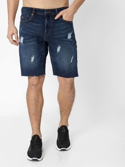 GAS | Lacasa Washed Distressed Slim Fit Shorts