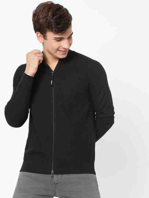 GAS | Peter Slim Fit Zip-Front Sweater with Raglan Sleeves