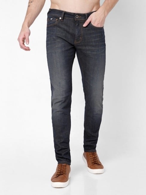 GAS | Heavy Wash Skinny Fit Jeans with Whiskers