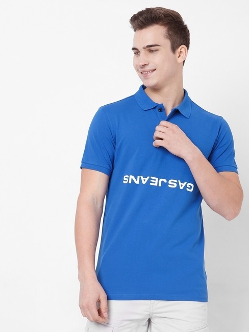 GAS | Ralph Brand Print Slim Fit Polo T-shirt