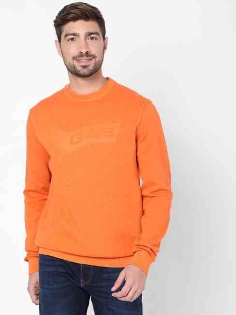 GAS | Ross Logo Print Slim Fit Pullover