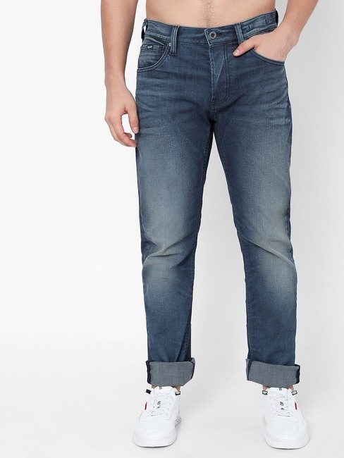 GAS | Jaxon Mid-Rise Washed Straight Fit Jeans