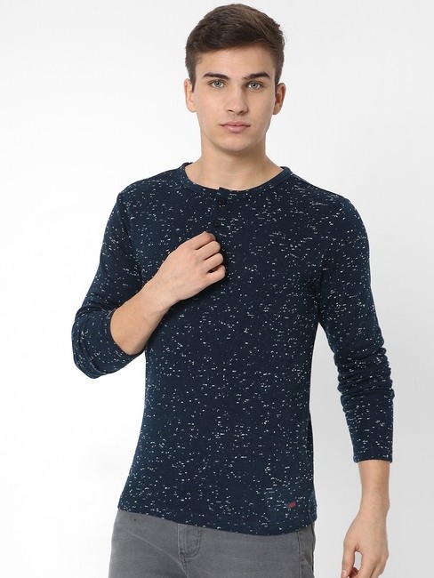 GAS | Henley Neps Slim Fit T-shirt
