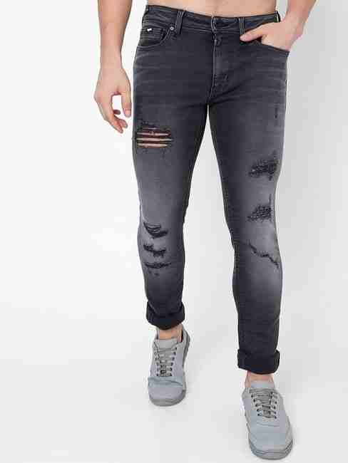 GAS | Sax Distressed Mid-Rise Washed Skinny Jeans