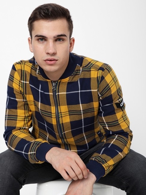GAS | Stark Checked Slim Fit Bomber Jacket
