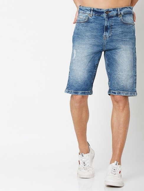 GAS | Lacasa Slim Fit Distressed Denim Shorts