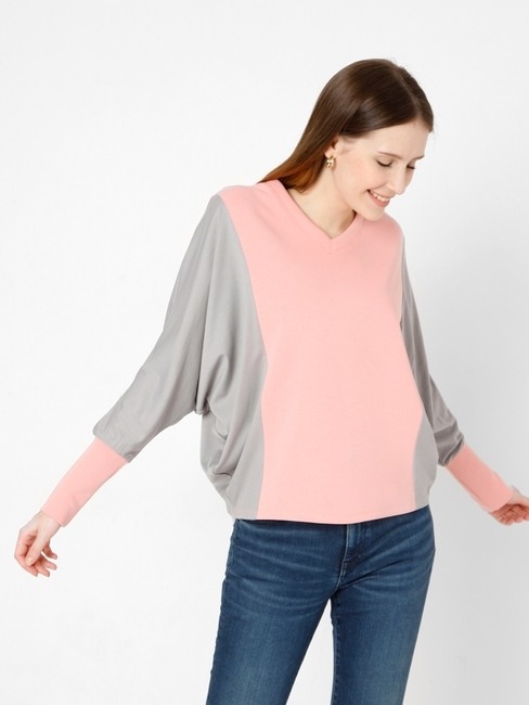 GAS | Colourblock Top with Dolman Sleeves