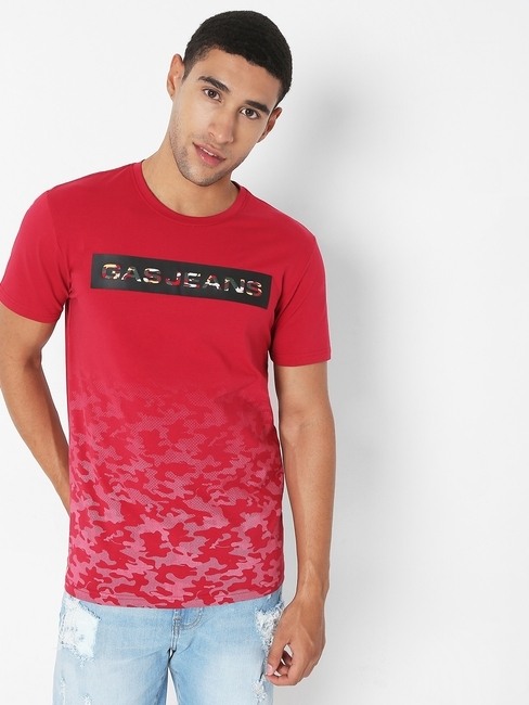 GAS | Scuba Ombre-Camo Slim Fit Crew-Neck T-shirt