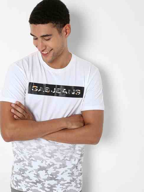 GAS | Scuba Ombre-Camo Slim Fit Crew-Neck T-shirt