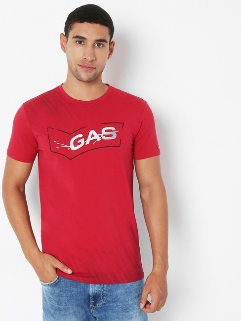 GAS | Scuba Colour Branch Slim Fit Crew-Neck T-shirt