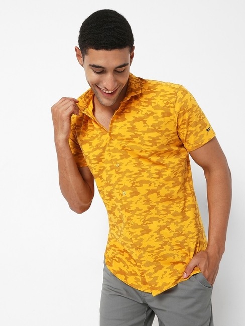 GAS | Camouflage Print Slim Fit Shirt
